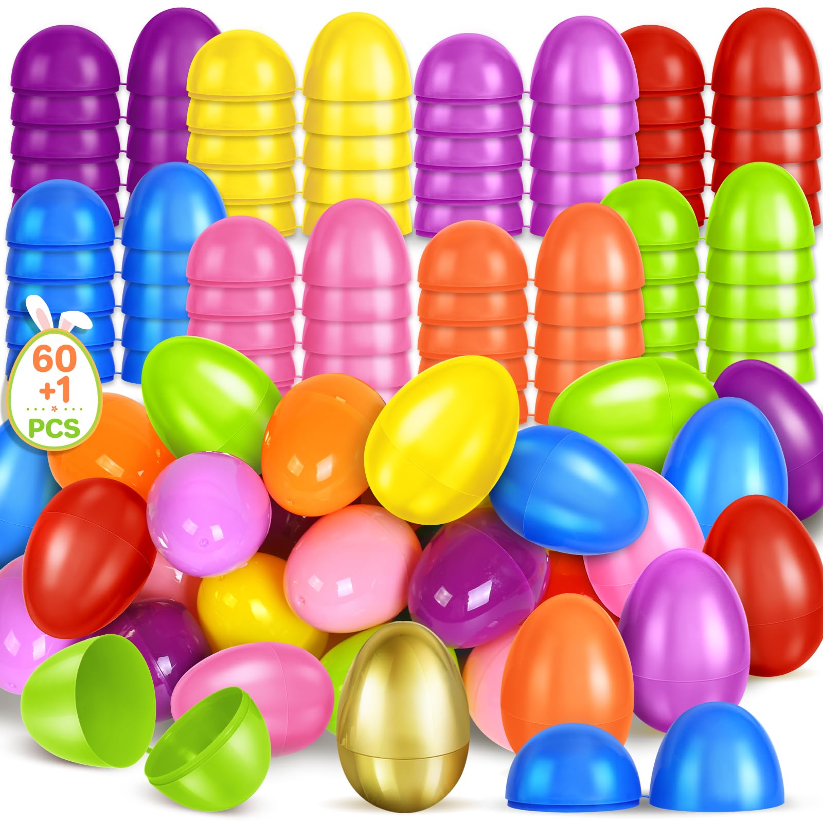 SpringFlower 2.3-inch Easter egg in green, ideal for egg hunts and party favors