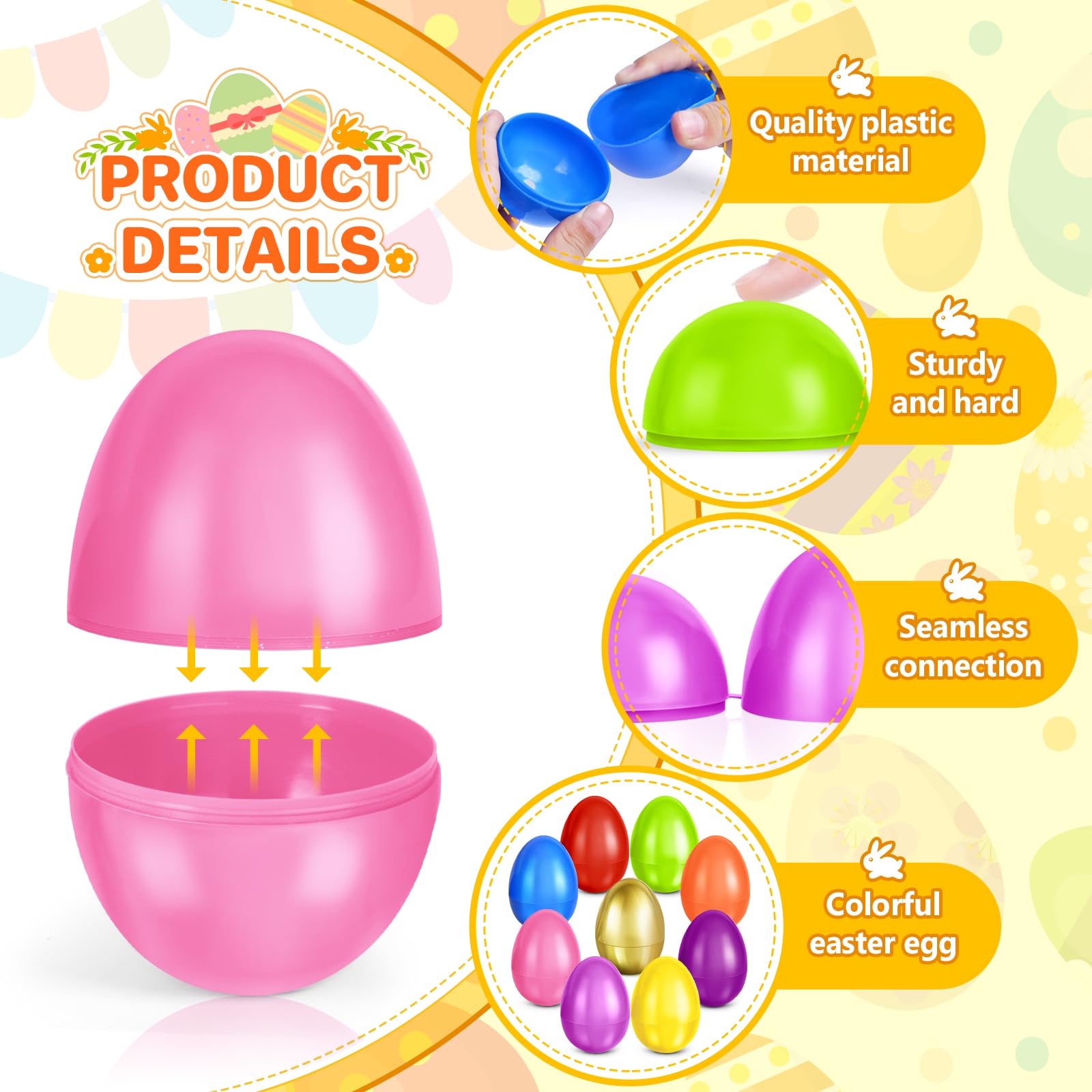 SpringFlower 2.3-inch Easter egg in purple, great for egg hunts and prize giveaways