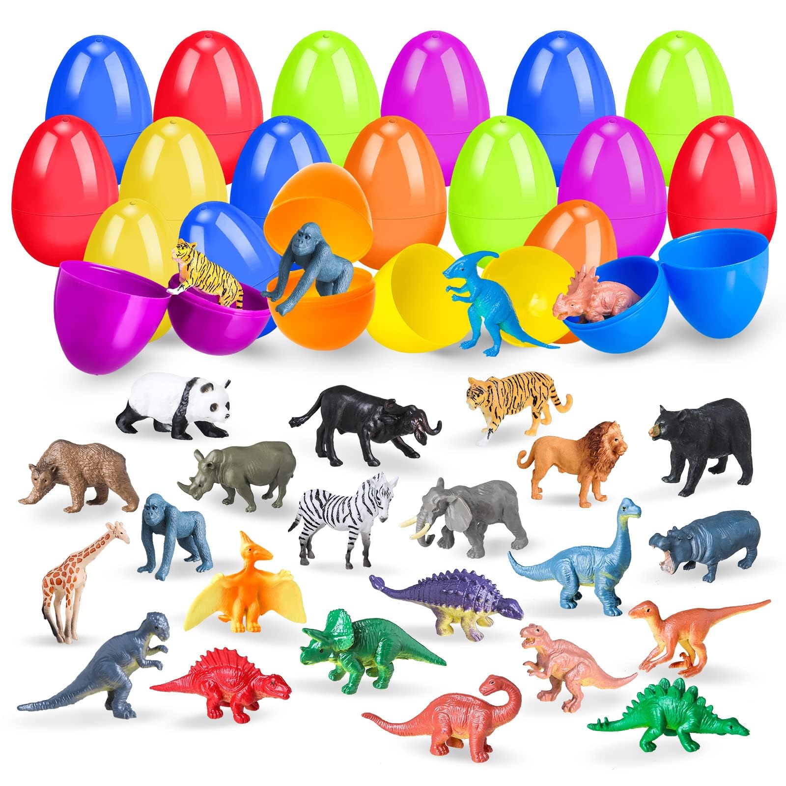SpringFlower Easter eggs prefilled with toys for engaging egg hunts