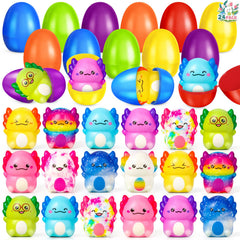 SpringFlower 24-pack Easter eggs in bright colors for exciting egg hunts.