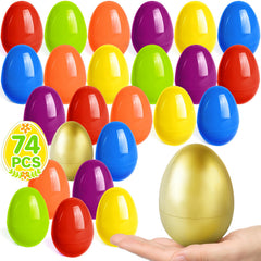 SpringFlower 72-piece colorful Easter eggs for hunting and party favors.