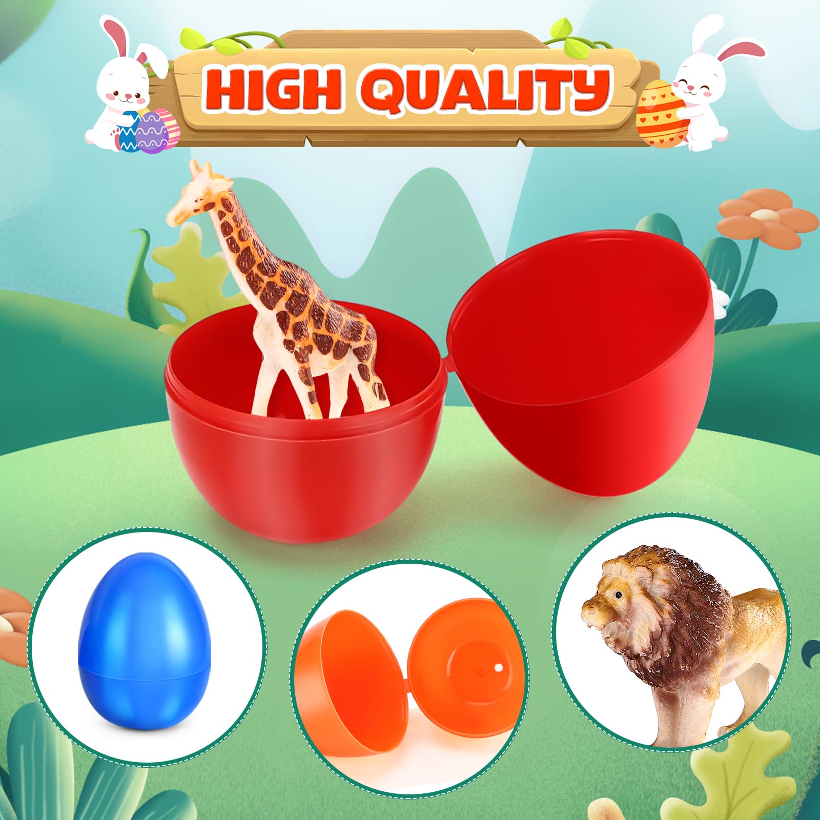SpringFlower farm animal figurines add charming variety to Easter goodies.