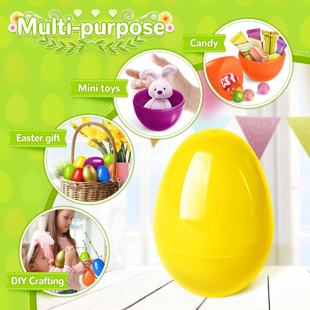 SpringFlower fillable eggs reveal candy or small toys inside.