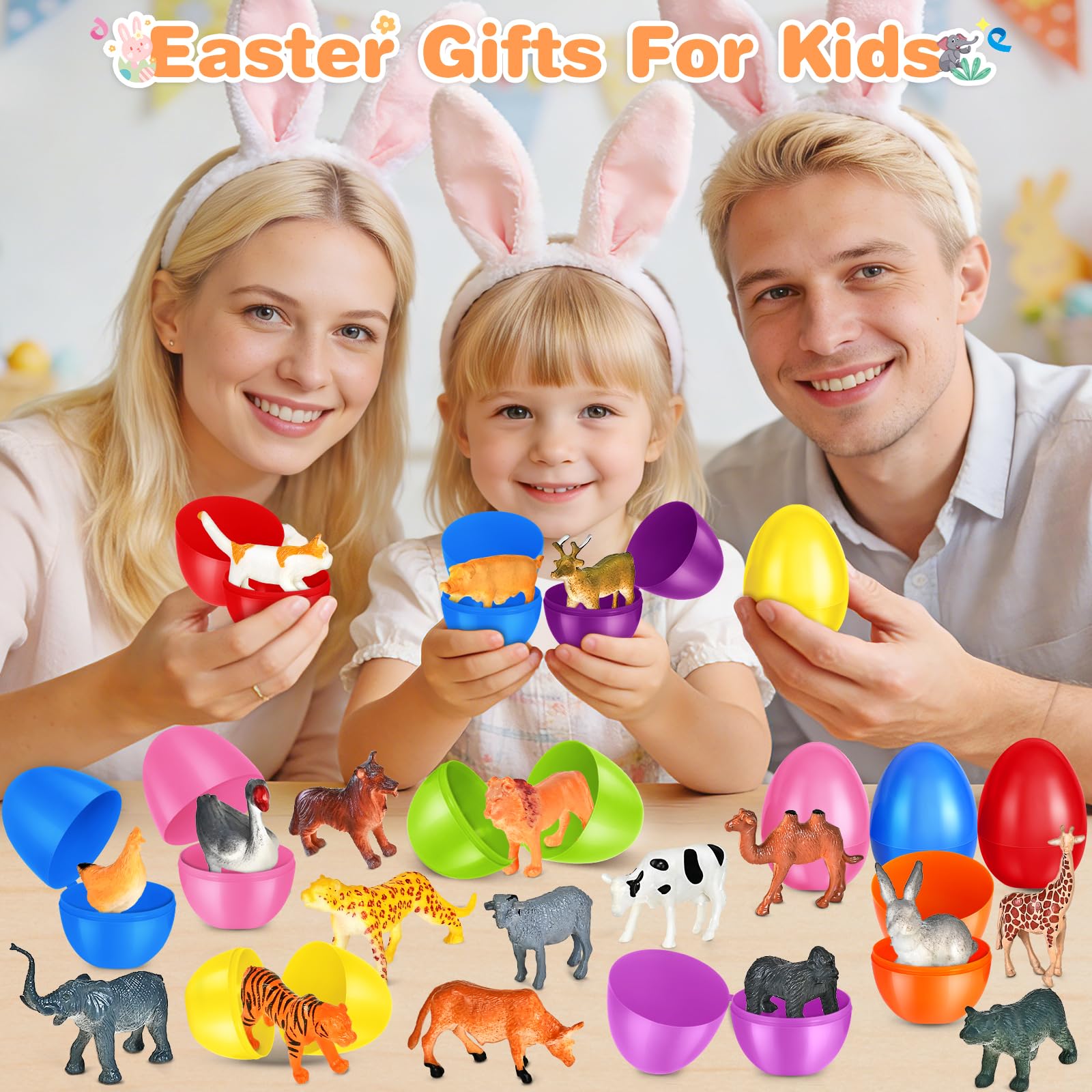 SpringFlower 24-pack eggs provide impulse fillers for baskets and party games.