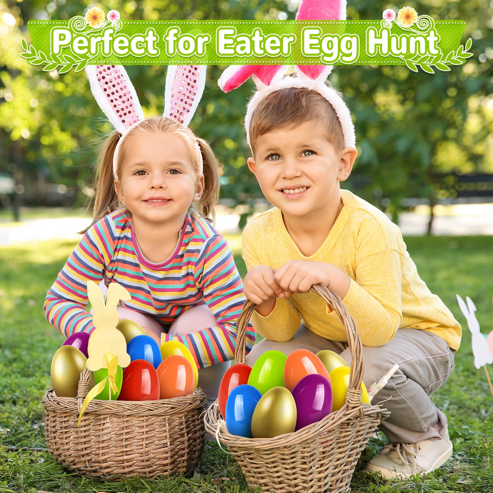 SpringFlower 36-pack Easter eggs for party favors and decorations.