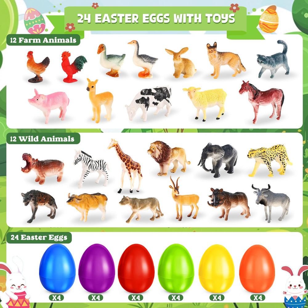 SpringFlower safari animal figurines with lifelike detail for egg hunt surprises.