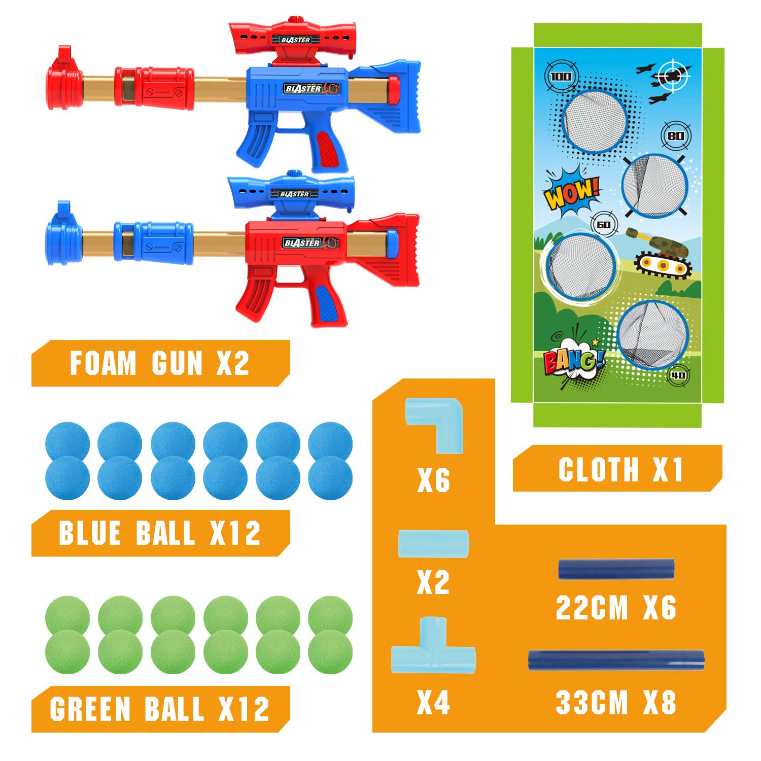 SpringFlower air guns with pump action enable engaging outdoor action.