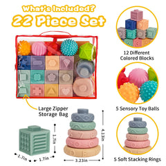 SpringFlower soft teething rings provide gentle gum relief during playtime.