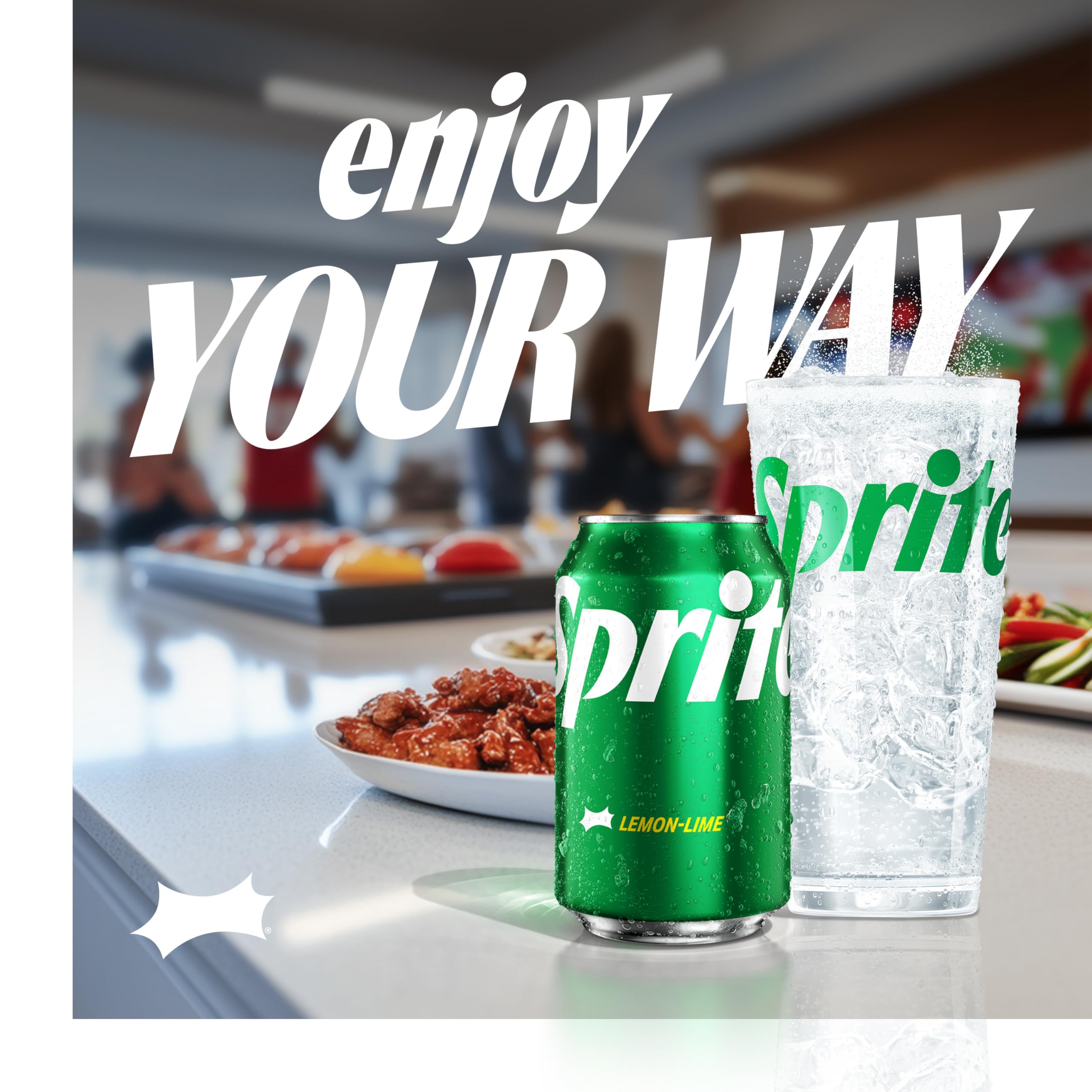 Sprite 12-pack on display for sharing during gatherings