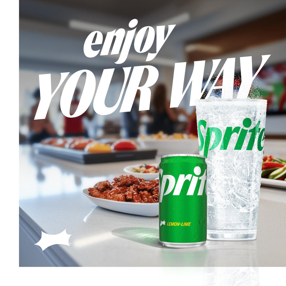 Sprite six-pack display ready for social gatherings