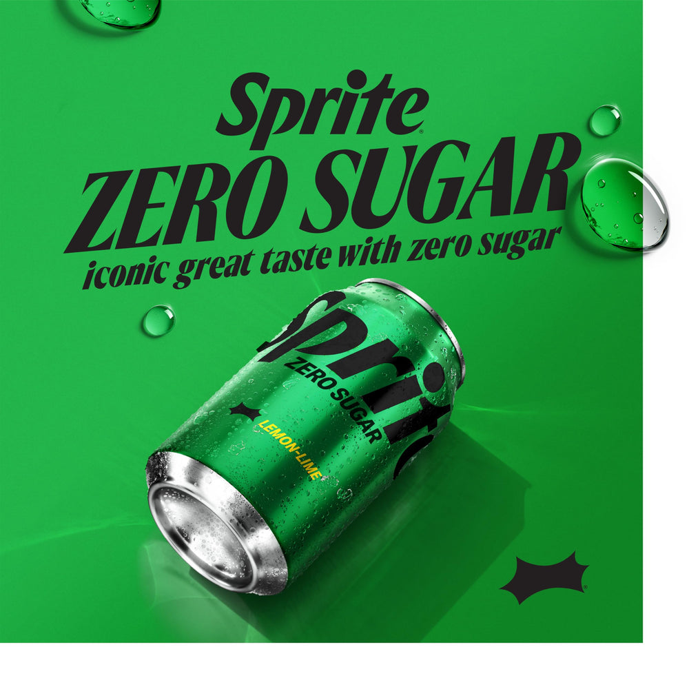 Chilled Sprite can on ice for a crisp, cool sip