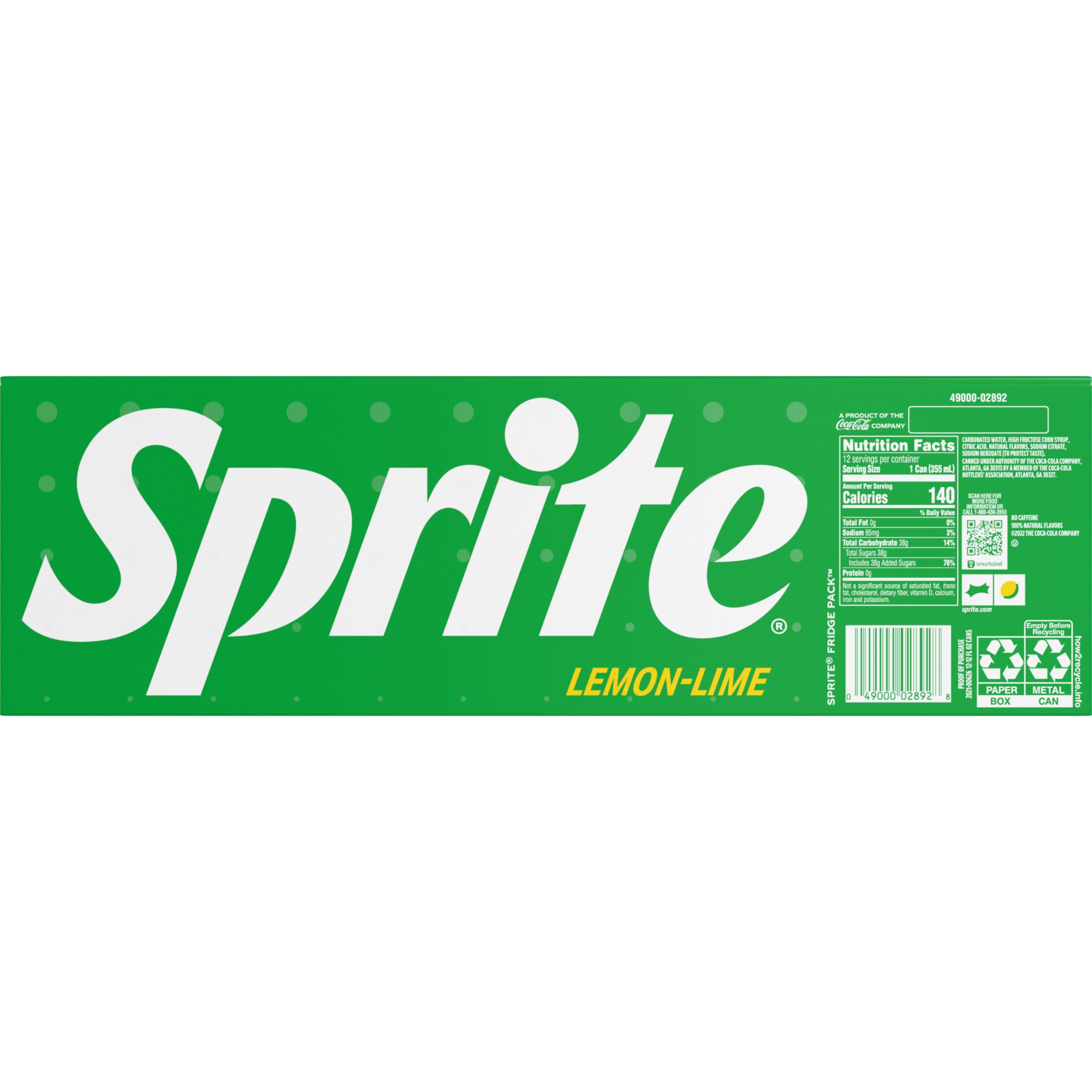 Sprite glass with lemon-lime soda and ice for a cooling sip