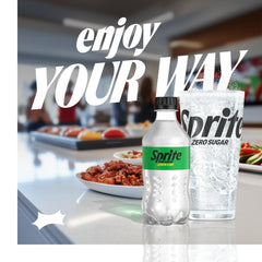 Sprite Zero Sugar Lemon Lime bottle pour showing crisp fizz