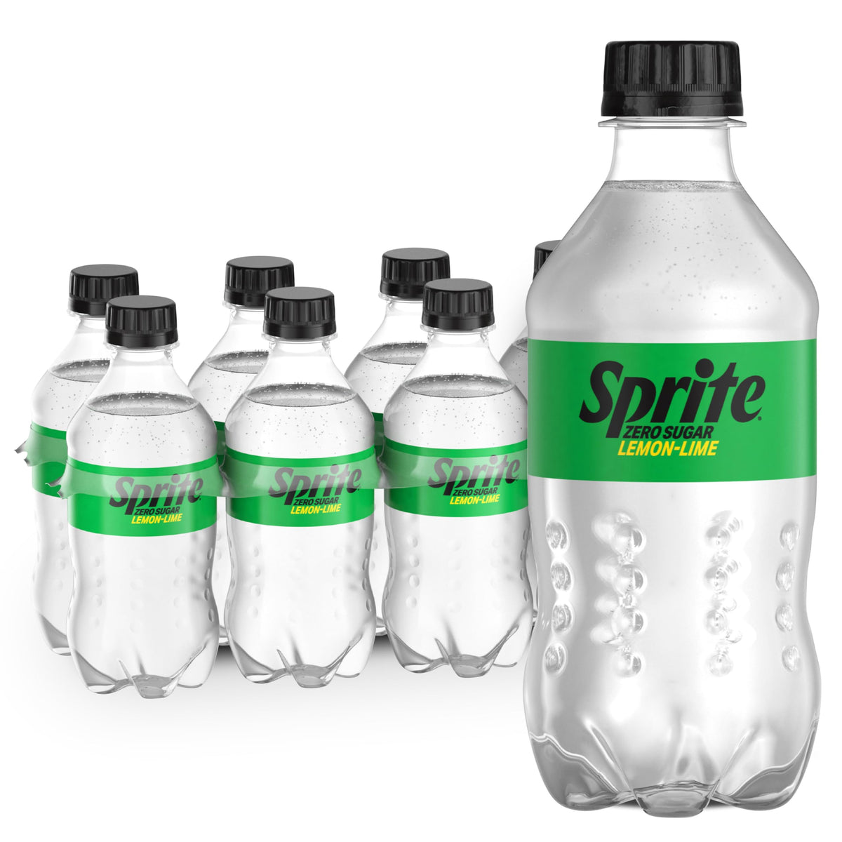 Sprite Zero Sugar Lemon Lime bottle front view for calorie-free refreshment
