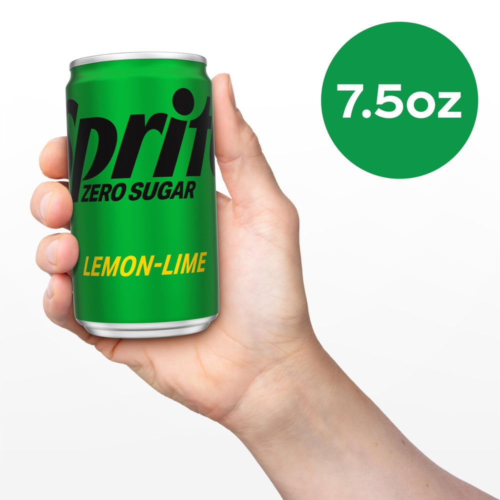 Sprite Zero Sugar Lemon Lime label closeup emphasizing natural flavors