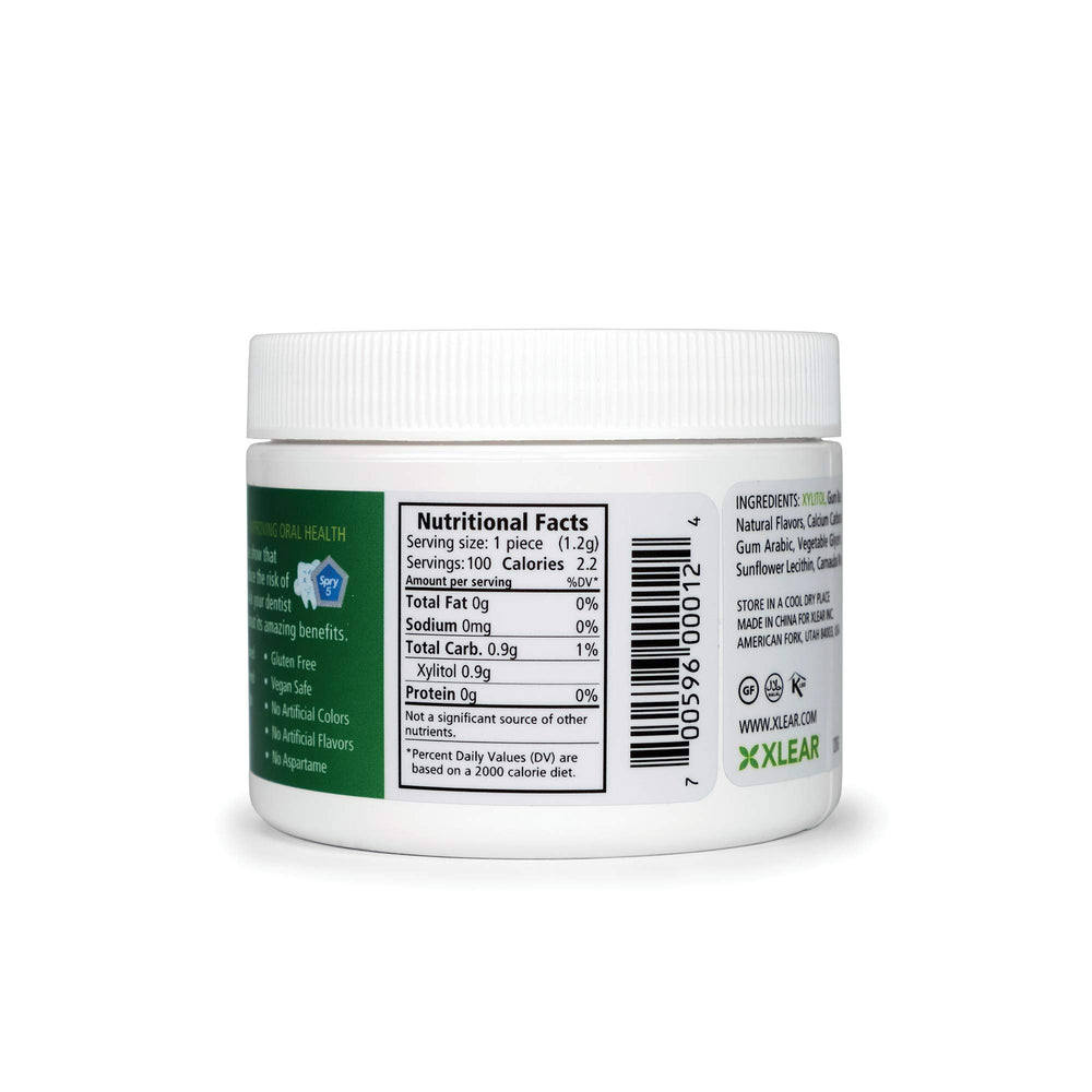Spry gluten-free, non-GMO gum details highlight mindful snacking with natural xylitol.