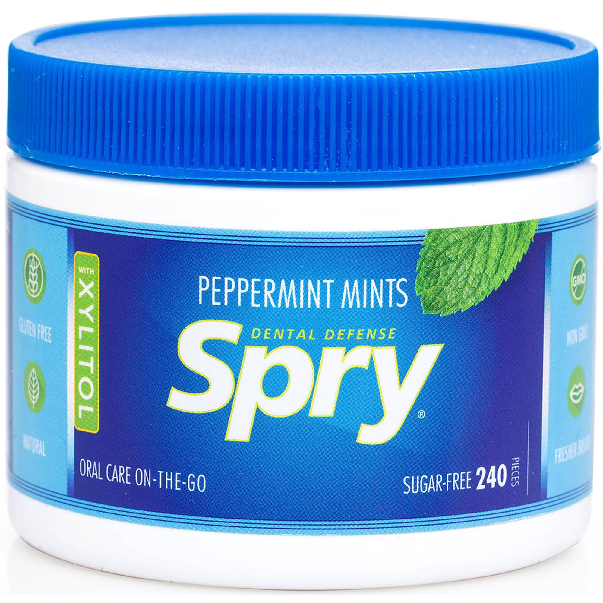 Spry Xylitol Peppermint mints in an office setting provide quick, sugar-free breath refreshment