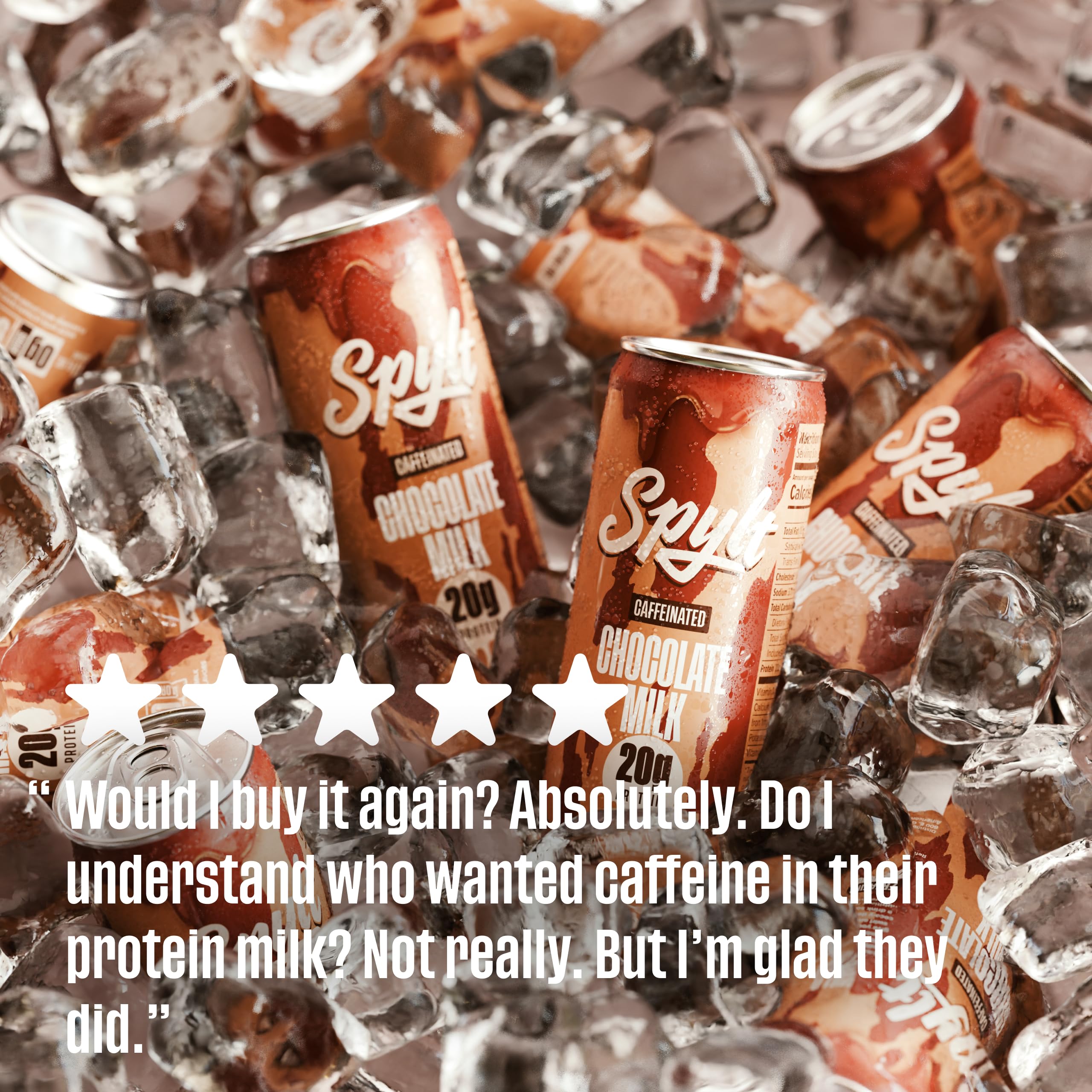Spylt keto-friendly shake image highlights low calorie protein.