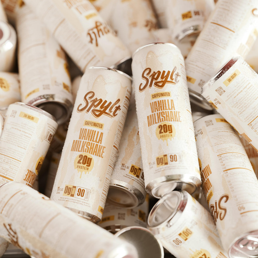 Spylt vanilla milkshake creamy texture swatch hints at smooth mouthfeel.