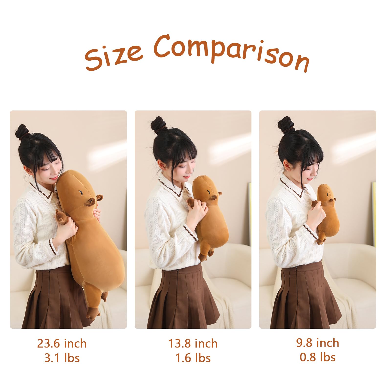 SQEQE Capybara Plush pillow function supports bedtime and relaxation.