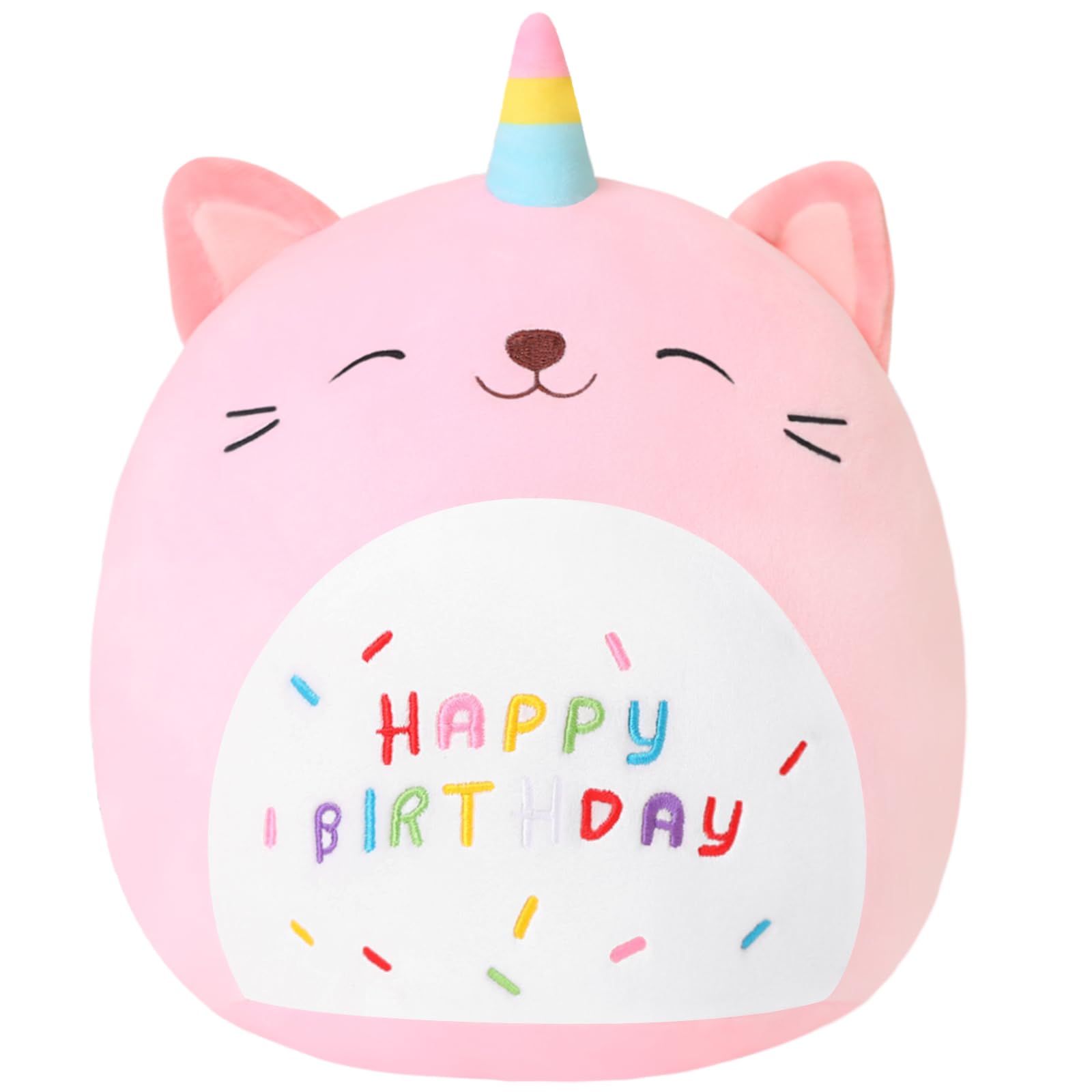 SQEQE Unicorn Cat Plush full view, cozy decor for kids' rooms