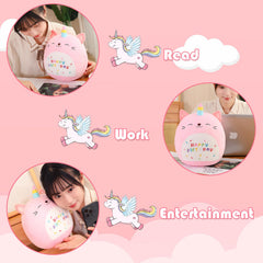 SQEQE Unicorn Cat Plush pink fabric, soft surface for gentle hugs