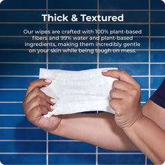Squatty Potty flushable wipes septic safe graphic showing flush guidelines