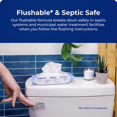 Squatty Potty wipes spa scent green tea cucumber aloe for a refreshing skin moment