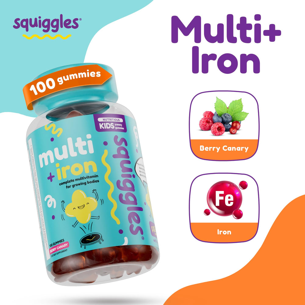 Squiggles berry-flavored gummies close-up showing chewy texture and kid-friendly taste.
