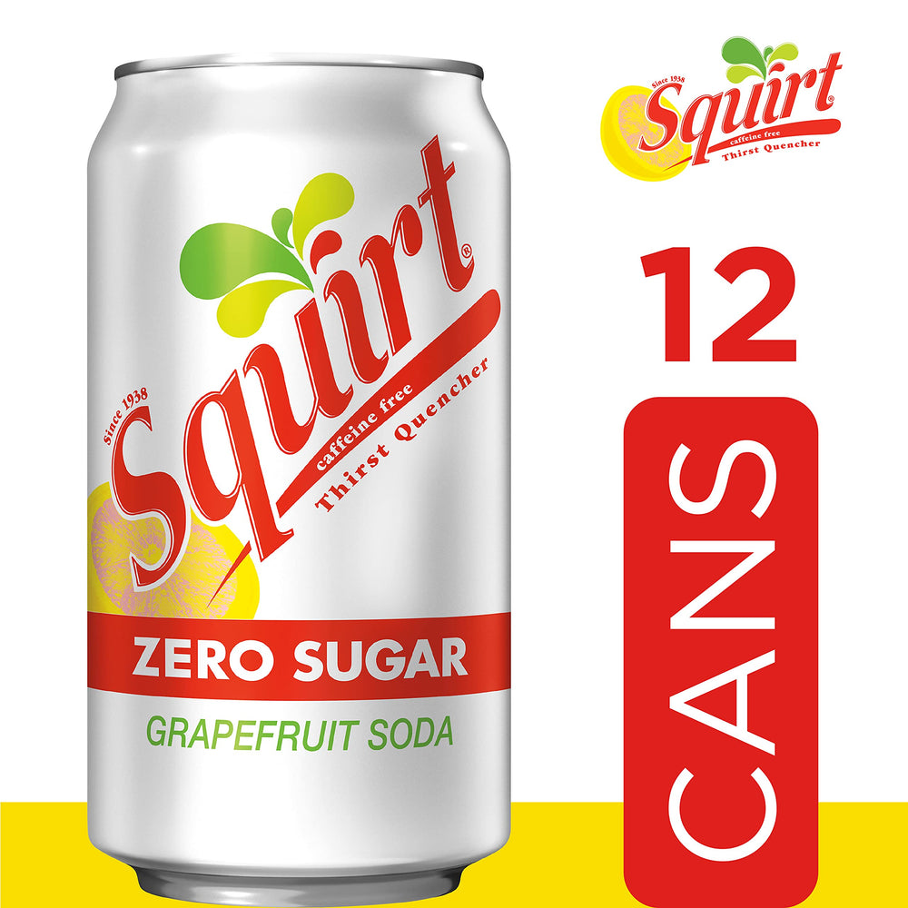 Squirt Zero Sugar pours into a glass for a bright, bubbly finish.