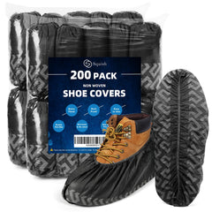 Squish 200-pack shoe covers protecting floors during open-house showings.
