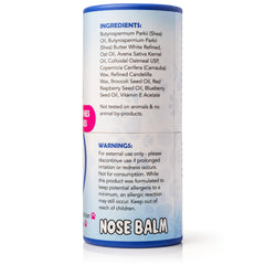 Close-up of creamy texture of Squishface Nose Balm on a dry snout.