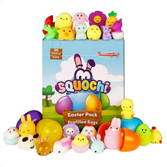 SQUOCHI Easter Mochi squishy eggs front view for an exciting Easter egg hunt.
