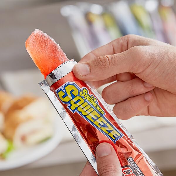 Sqwincher Sqweeze freezer pop ideal for outdoor activities and workouts.