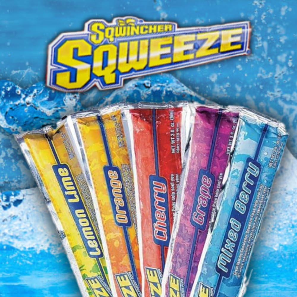 Sqwincher Sqweeze freezer pop pack of 10 for shareable snacks.