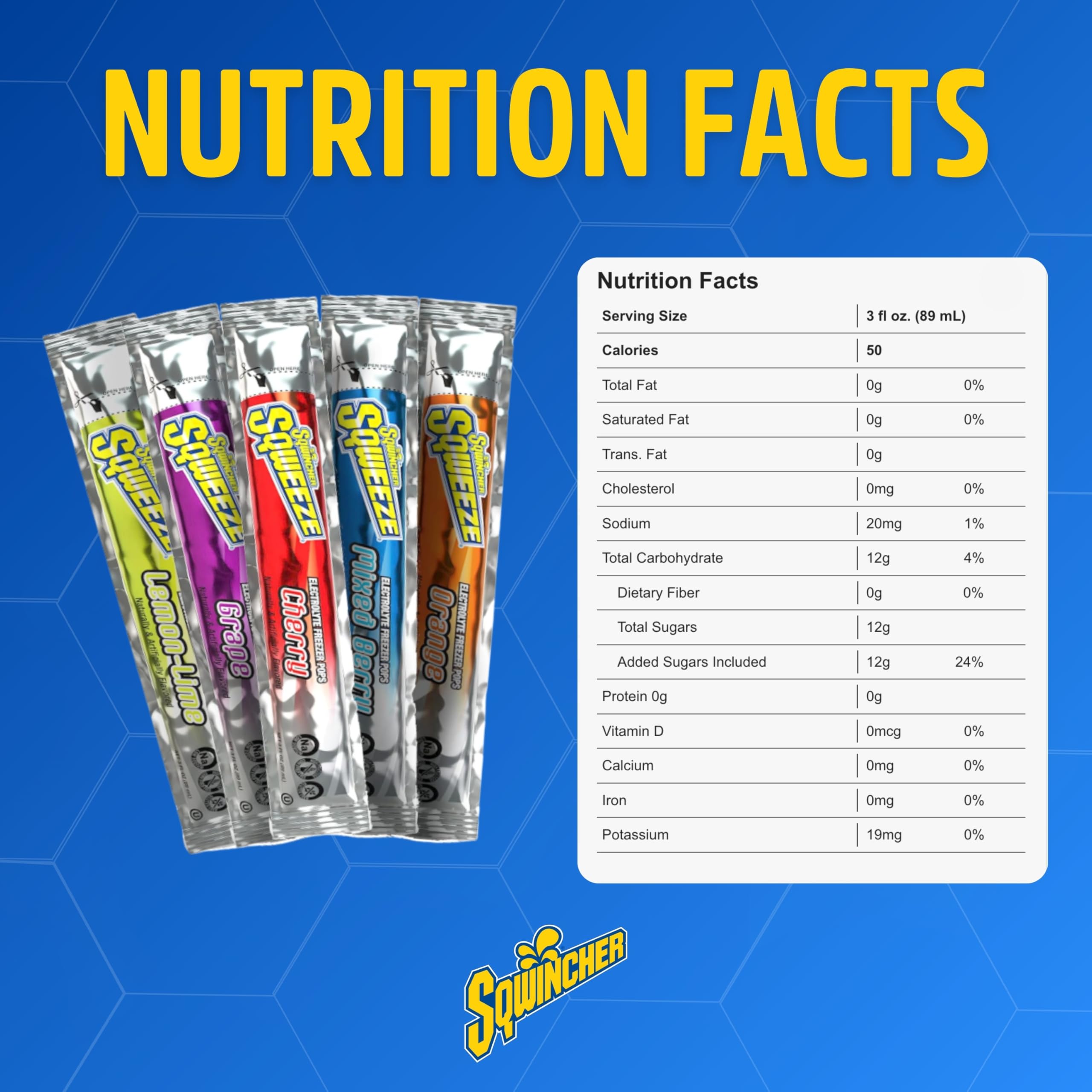Sqwincher Sqweeze orange electrolyte freezer pop family-friendly.