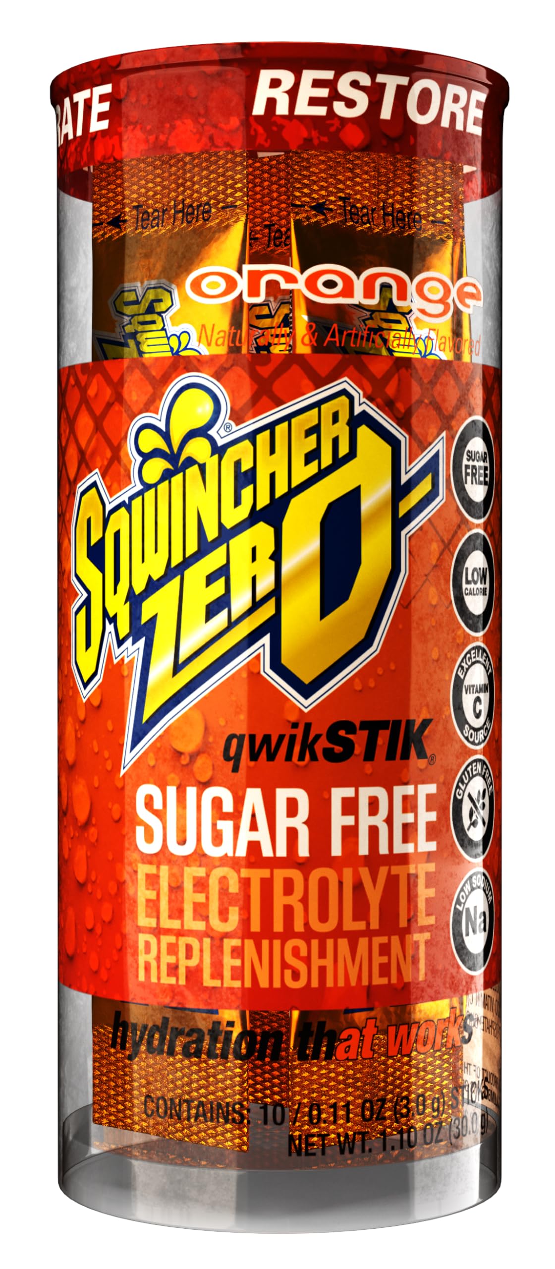 Sqwincher Zero Qwik Stik 4 flavor variety pack display for choice.
