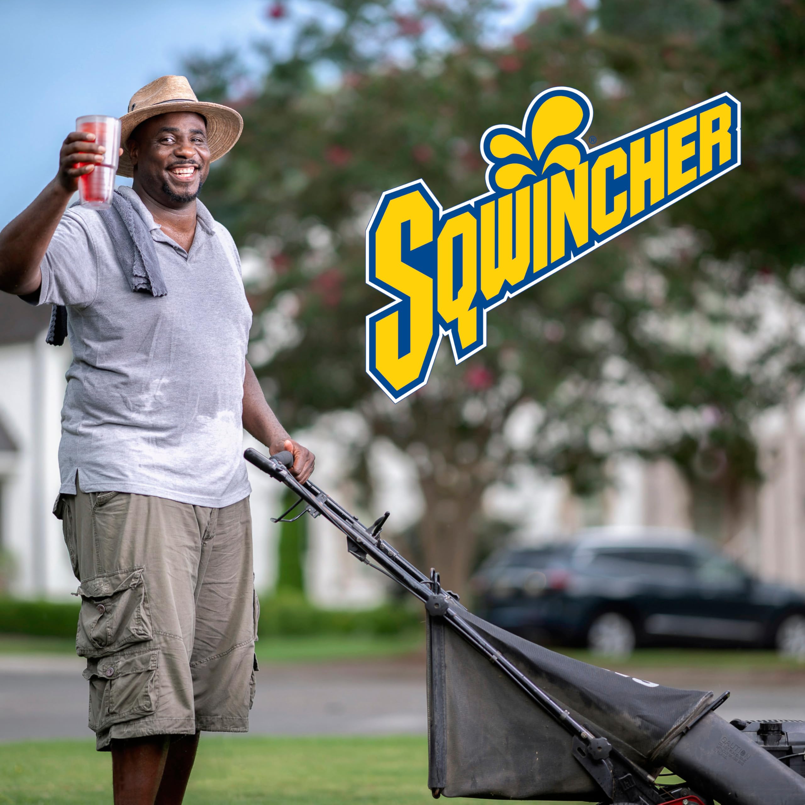 Sqwincher Zero Qwik Stik Watermelon ready-to-drink bottle after mixing.