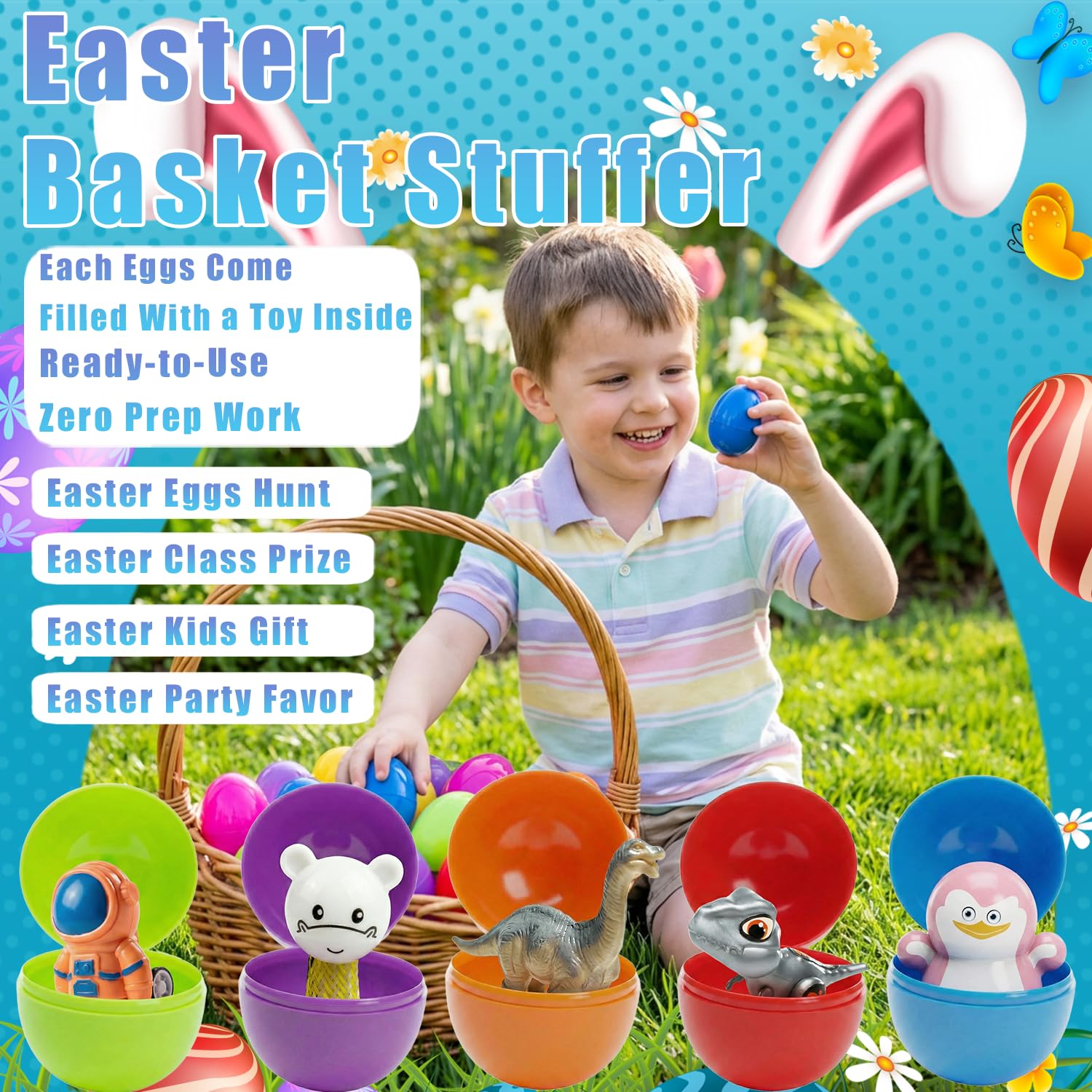 SQZUWIT Easter party favor assortment for classroom celebrations