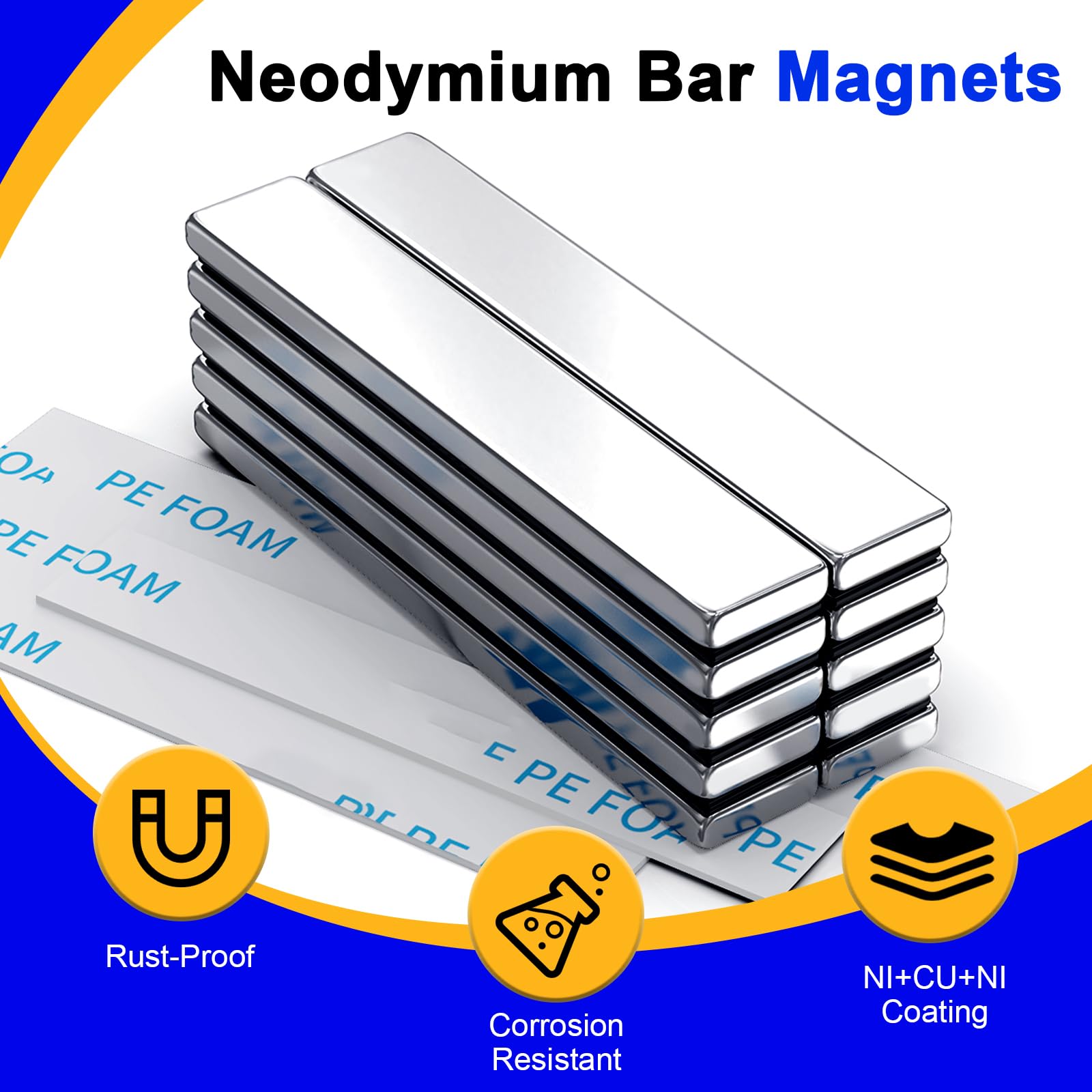 SRENMSMT neodymium magnet size 60x10x3 mm for precise DIY projects.