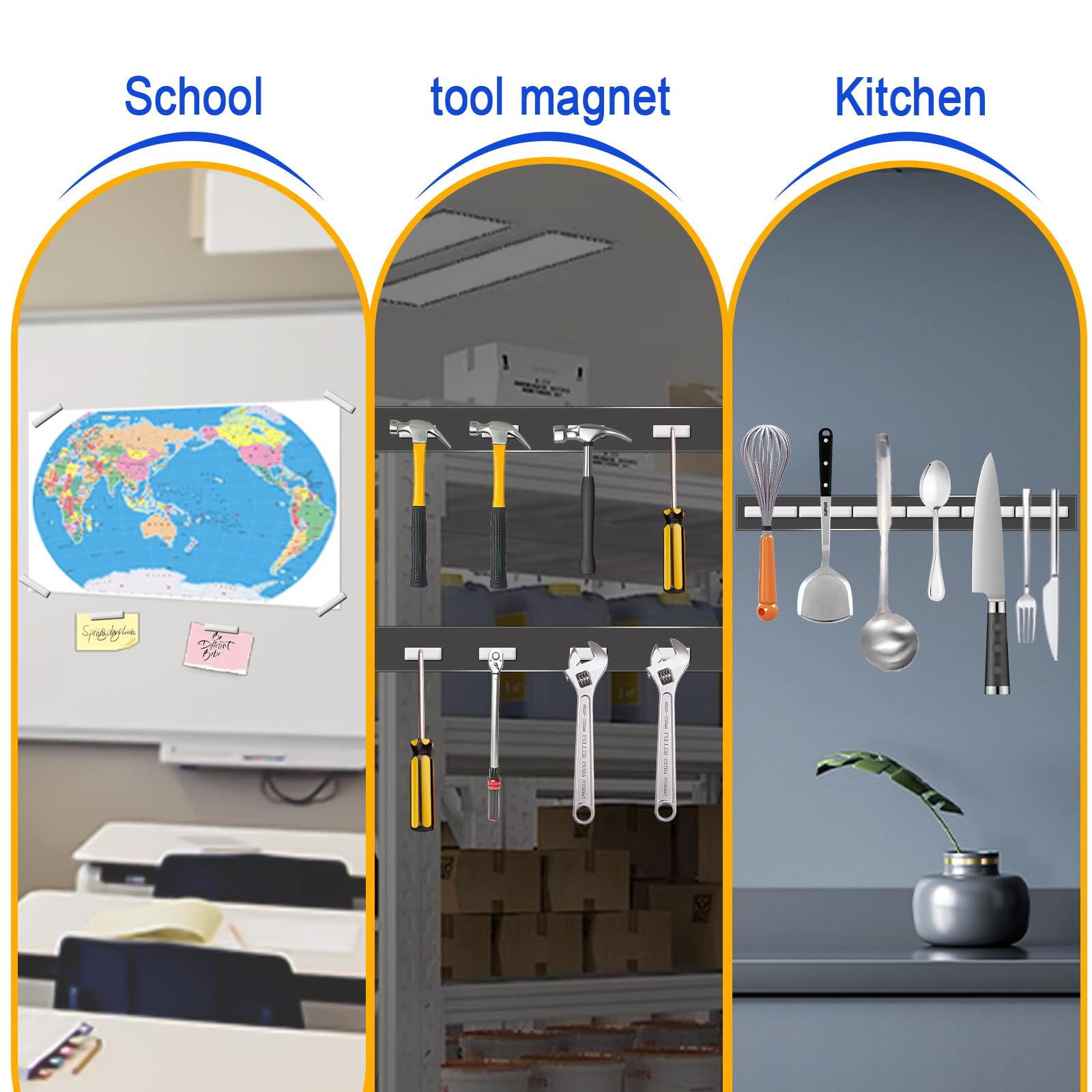 SRENMSMT magnets suitable for kitchen, garage, and office organization.