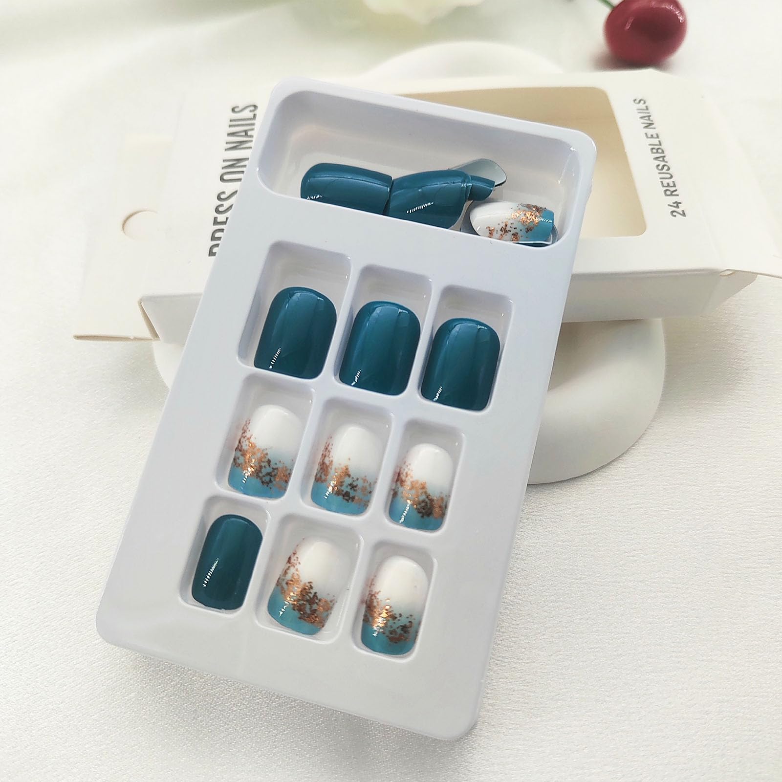 SRIMNUYY short square nails ideal for quick home manicures.