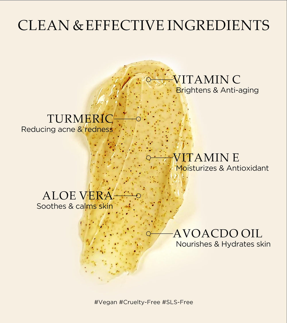 Srripo aloe vera and avocado oil provide lightweight hydration during exfoliation.