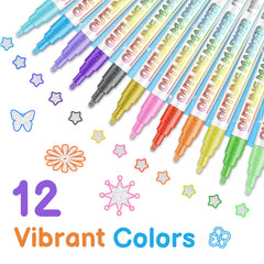 SRUOLOC markers deliver dual-color outlines for eye-catching doodles on light paper.
