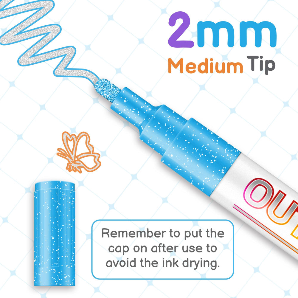 SRUOLOC metallic ink dries quickly and resists smudging on crafts.