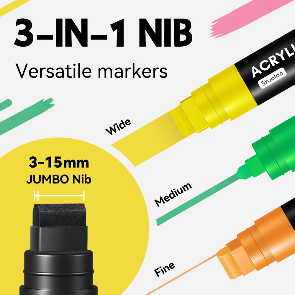 SRUOLOC waterproof ink on rocks demonstrates durable, quick-drying performance.