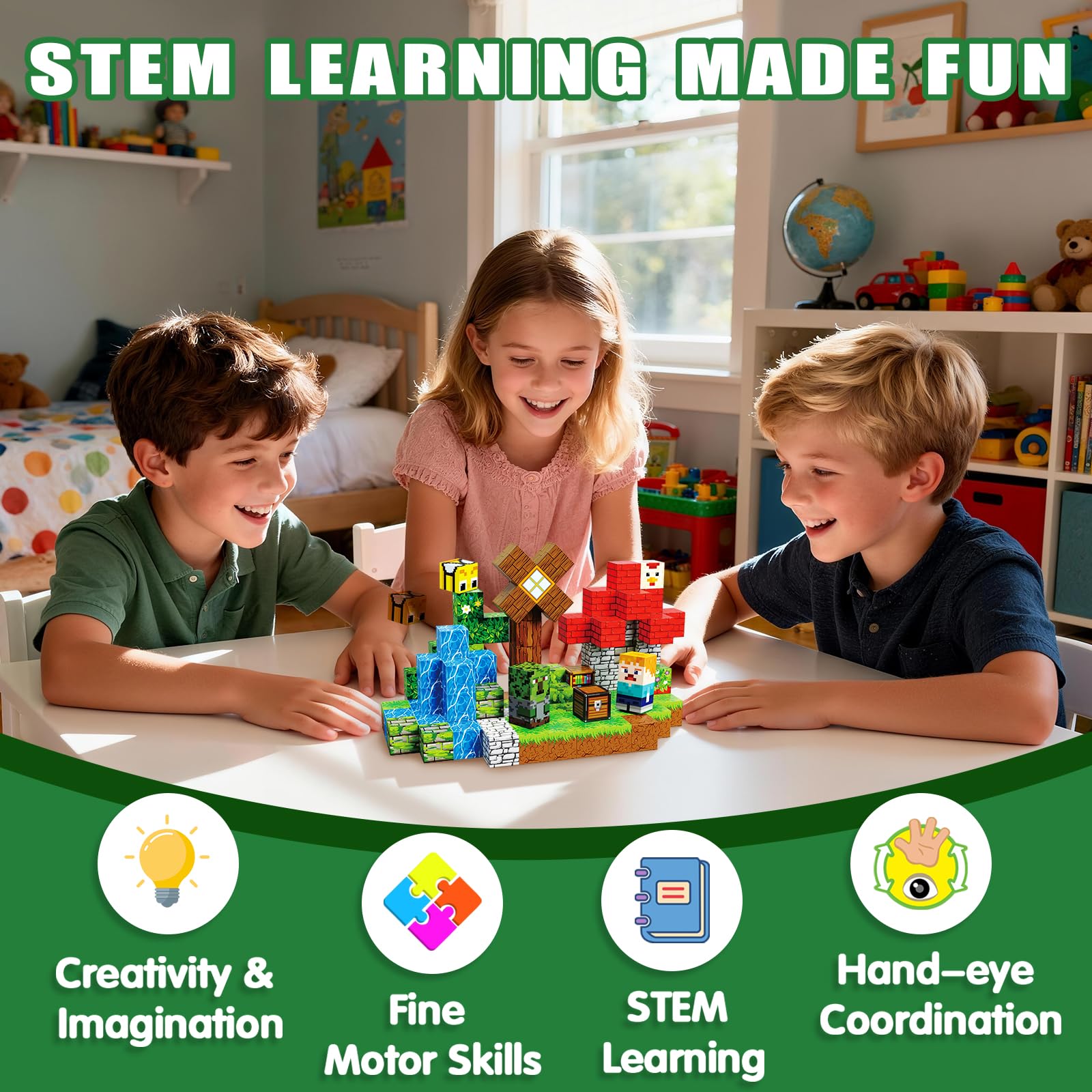 SSAWER blocks suitable for ages 4–12 at home or in class