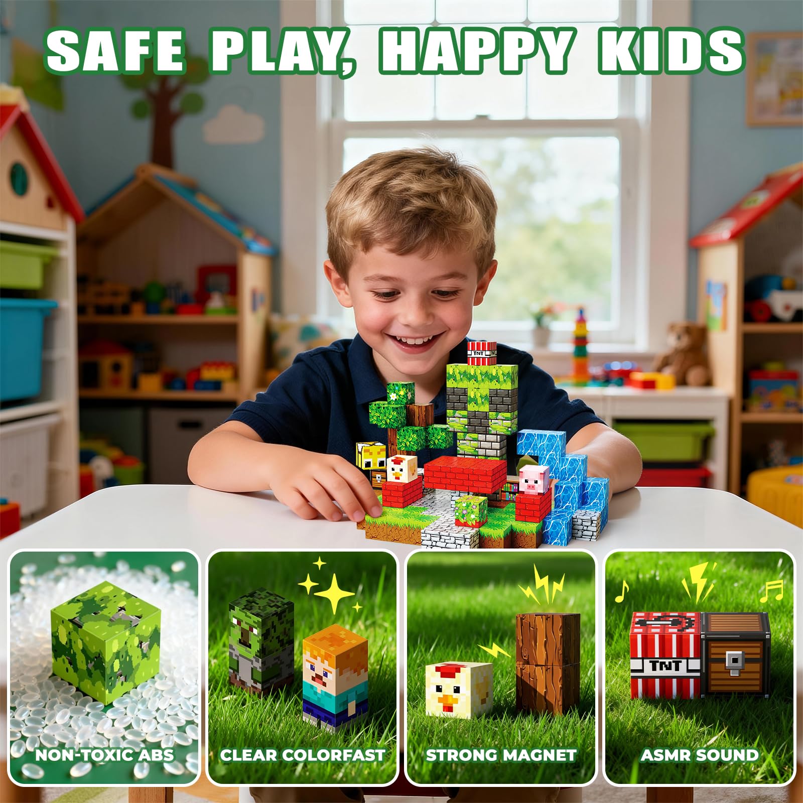 SSAWER durable ABS plastic blocks withstand frequent stacking and reconfigurations