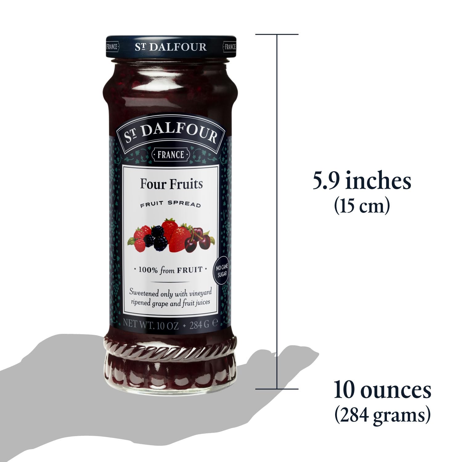 St. Dalfour Four Fruits Spread with yogurt for a fruity swirl.