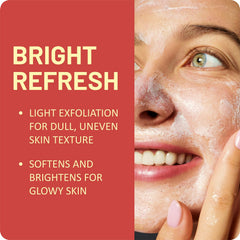 St Ives exfoliant applied as dime-sized amount on damp skin for a gentle glow.
